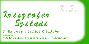 krisztofer sziladi business card